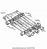 Wood Raft Coloring Pages sketch template