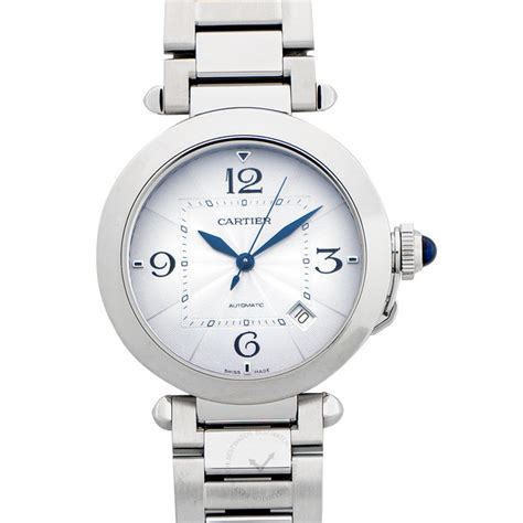 Pasha de Cartier Automatic Silver Dial Stainless Steel Men's Watch