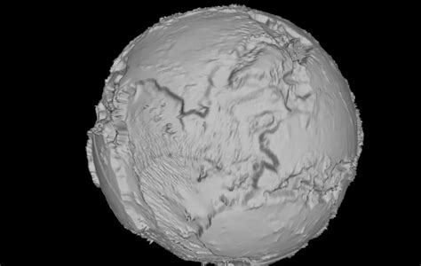 Earth Globe Without Water 3D Printing Model - Threeding