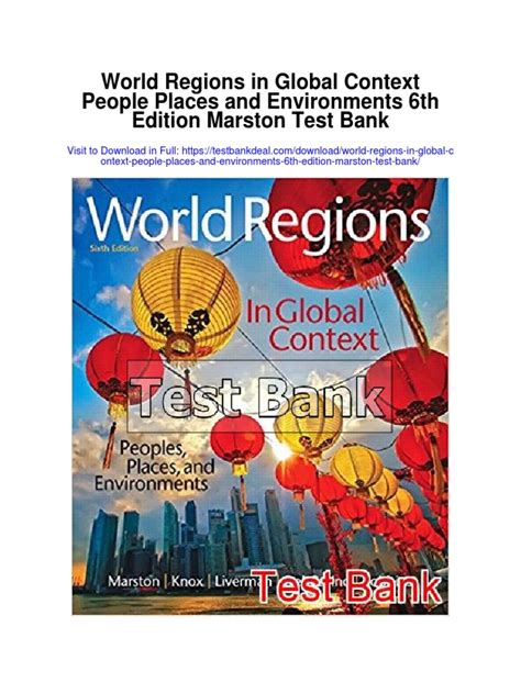 World Regions in Global Context People Places and Environments 6th Edition Marston Test Bank ...