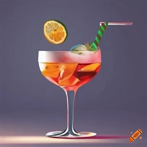 Spritz cocktail drink on Craiyon