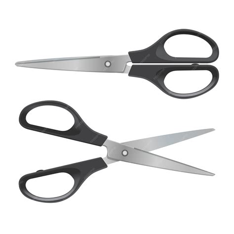 Premium Vector | Black scissors isolated on white