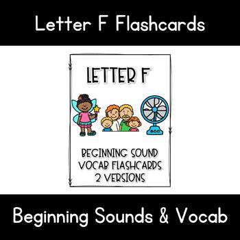 Letter F Vocabulary Flashcards Beginning Sounds - Preschool DK ...