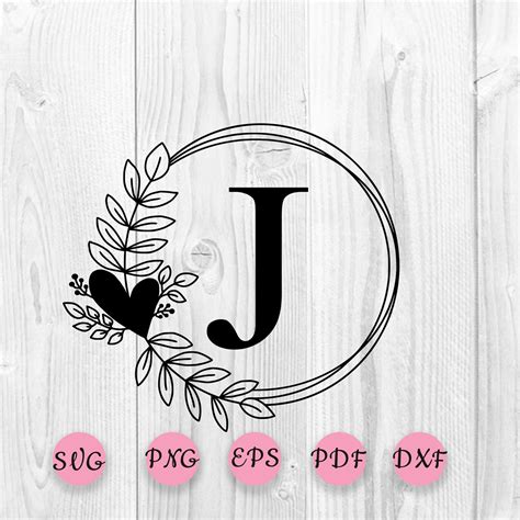 Alphabet Frame Letter J Svg Wreath SVG Leafy Wreath SVG - Etsy New Zealand