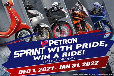 Sprint with Pride, Win a Ride! Promo (Dec. 1, 2021 to Jan. 31, 2022) - Petron