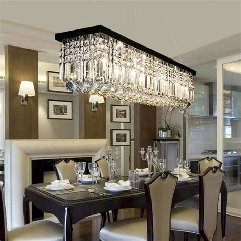 Rectangular Crystal Chandelier - Dining Room Crystal Chandeliers | Crystal chandelier dining ...