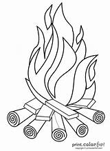 Free Printable Campfire Coloring Pages sketch template