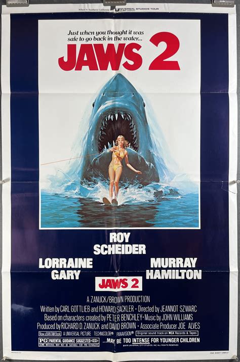 JAWS 2, Original Vintage Movie Poster starring Roy Scheider - Original Vintage Movie Posters