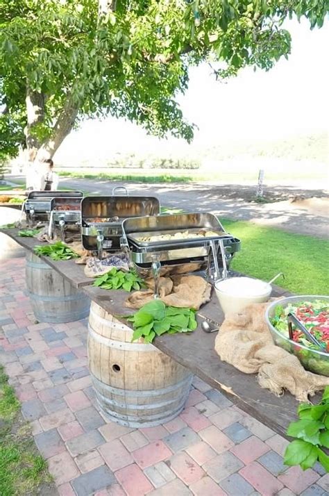 rustic wedding buffet displays | Rustic buffet | Buffet wedding ...