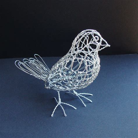 Finch Wire Bird Sculpture right | 20 gauge galvanized steel … | Flickr