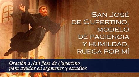 Oración a San José de Cupertino para ayudar en exámenes y estudios