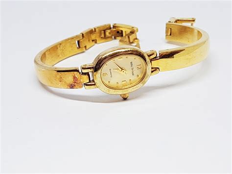 Delicate Ladies Waltham Watch | Luxury Gold-tone Waltham Quartz Watch – Vintage Radar