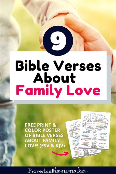 9 Bible Verses about Family Love (Free Coloring Poster)