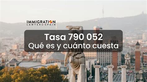 Tasa 790 - 052: ¿Qué es, Cuánto Cuesta y Cuándo se Paga?