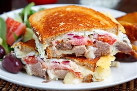 Gyro Grilled Cheese Sandwich (aka Gyro Melt) - Closet Cooking