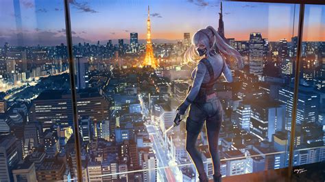 HD Anime Cityscape Wallpapers - Wallpaper Cave