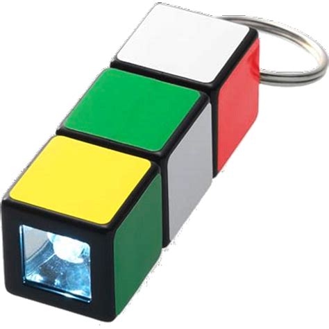 Rubik's Cube: Mini Flashlight Keychain | Rubik's Cube & Others | Puzzle Master Inc