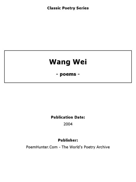 Wang Wei Poems-2004 9 PDF | PDF | Nature