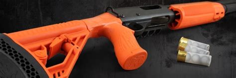 Adaptive Tactical Less Lethal Orange Forend and Adjustable Stock for Remington 870 - ArmsVault