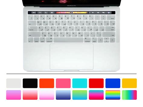 Arabic Keyboard Cover Silicone Skin For Macbook Pro13 15 Touch Bar ...