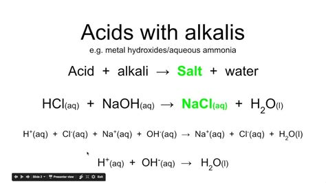 Acid And Alkali Reaction