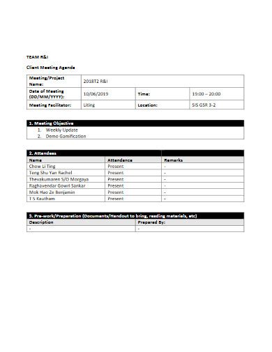 Client Meeting Agenda - 10+ Examples, Format, Pdf