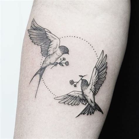 Two birds tattoo - Tattoogrid.net