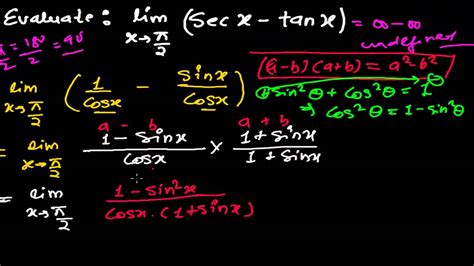 Finding Limits of Trigonometric Functions in Infinity - Infinity Form & When X tends to 90 ...