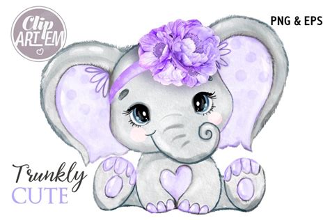 Purple Baby Elephant