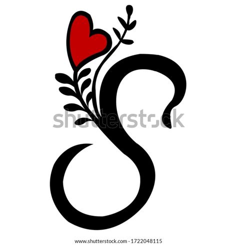 S Name First Letter Tattoo Illustration Stock Illustration 1722048115 ...