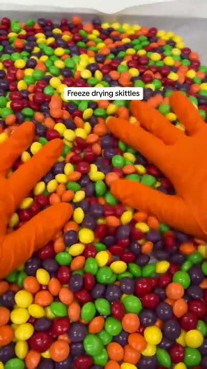 Freeze drying skittles original - YouTube