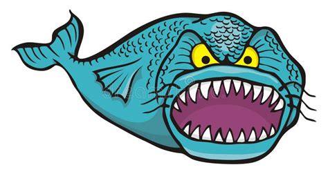 Big angry fish stock vector. Illustration of illustration - 8426244