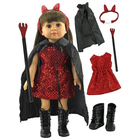 Little Devil Halloween Costume| Fits 18" American Girl Dolls, Madame Alexander, Our Generation ...