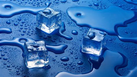 Ice Cubes With Water Drops 4K HD Ice Cube Wallpapers | HD Wallpapers | ID #58299