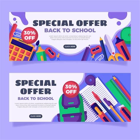 Stationery shop banner Vectors & Illustrations for Free Download | Freepik