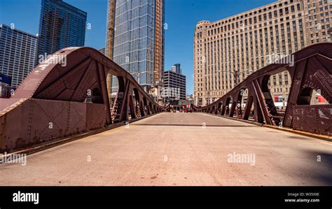 The Bridges over Chicago River - CHICAGO, USA - JUNE 11, 2019 Stock ...