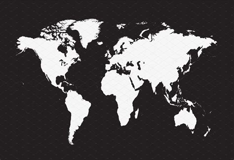 Flat world map vector