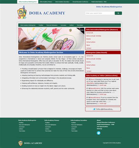 Doha Academy Website on Behance