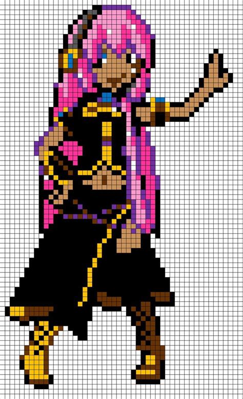 Anime Grid Minecraft Pixel Art Templates