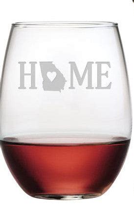 Home State Stemless Wine Glasses ~ Set of 4