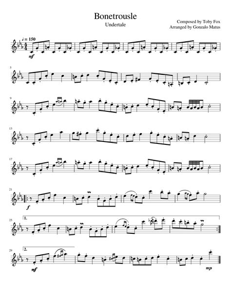 Bonetrousle - Violin Solo Sheet music for Violin (Solo) | Musescore.com