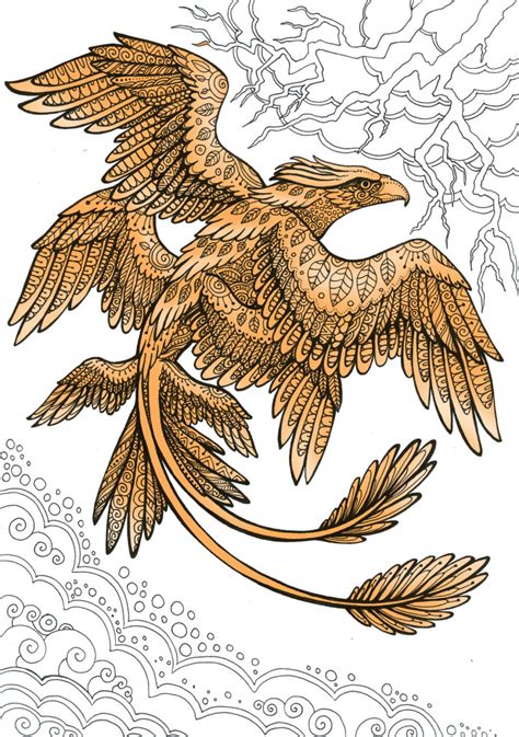 Frank the Thunderbird Fantastic Beasts Adult Coloring Page | Etsy