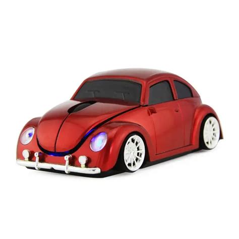 Wireless Bluetooth Computer Mice Fashion Beetle Car Shaped Mouse 1000 ...