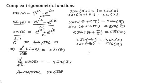 Complex trigonometric functions - YouTube