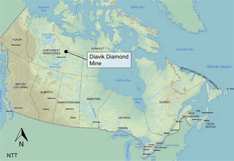 Location of the Diavik Diamond Mine adapted from [41] | Download Scientific Diagram