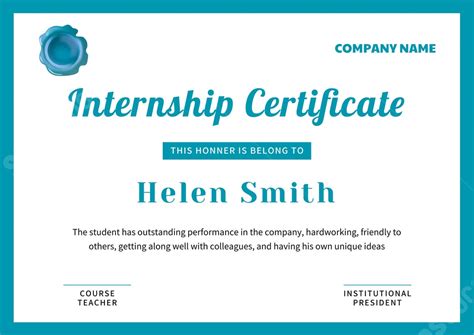 Certificate Of Internship Word Template And Google Docs For Free Download