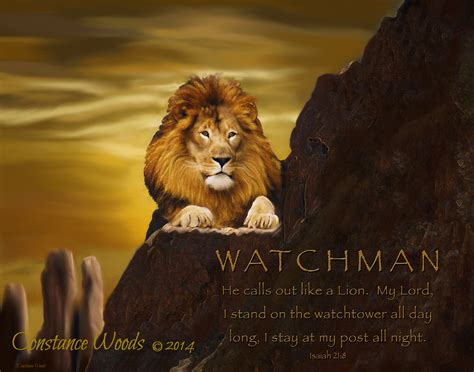 Lion Watchman - Prophetic Art of Constance Woods