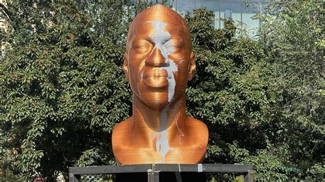 Statue of George Floyd in Union Square vandalised for second time