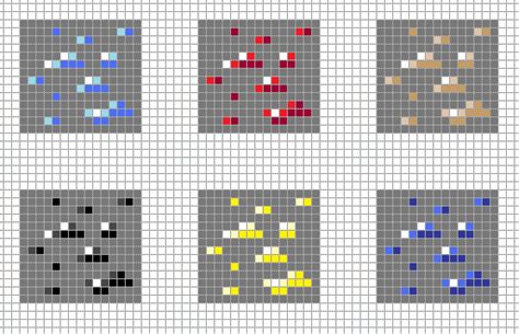 Minecraft ores pixel art grid by Hama-Girl on DeviantArt