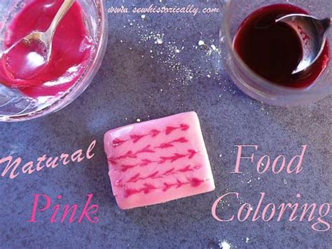 Natural Pink Food Coloring - Sew Historically